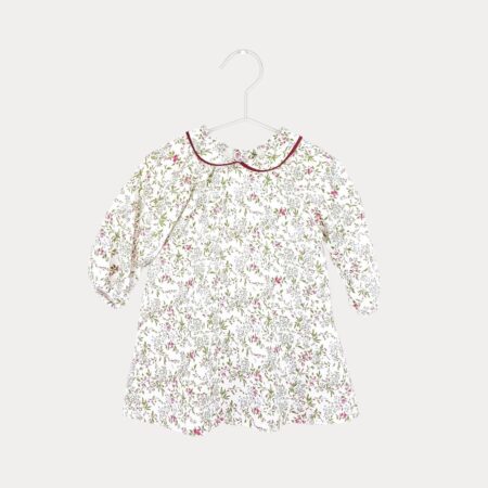 Vestido bebé algodão flores Silvestre