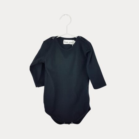 Body bebé jersey algodão preto